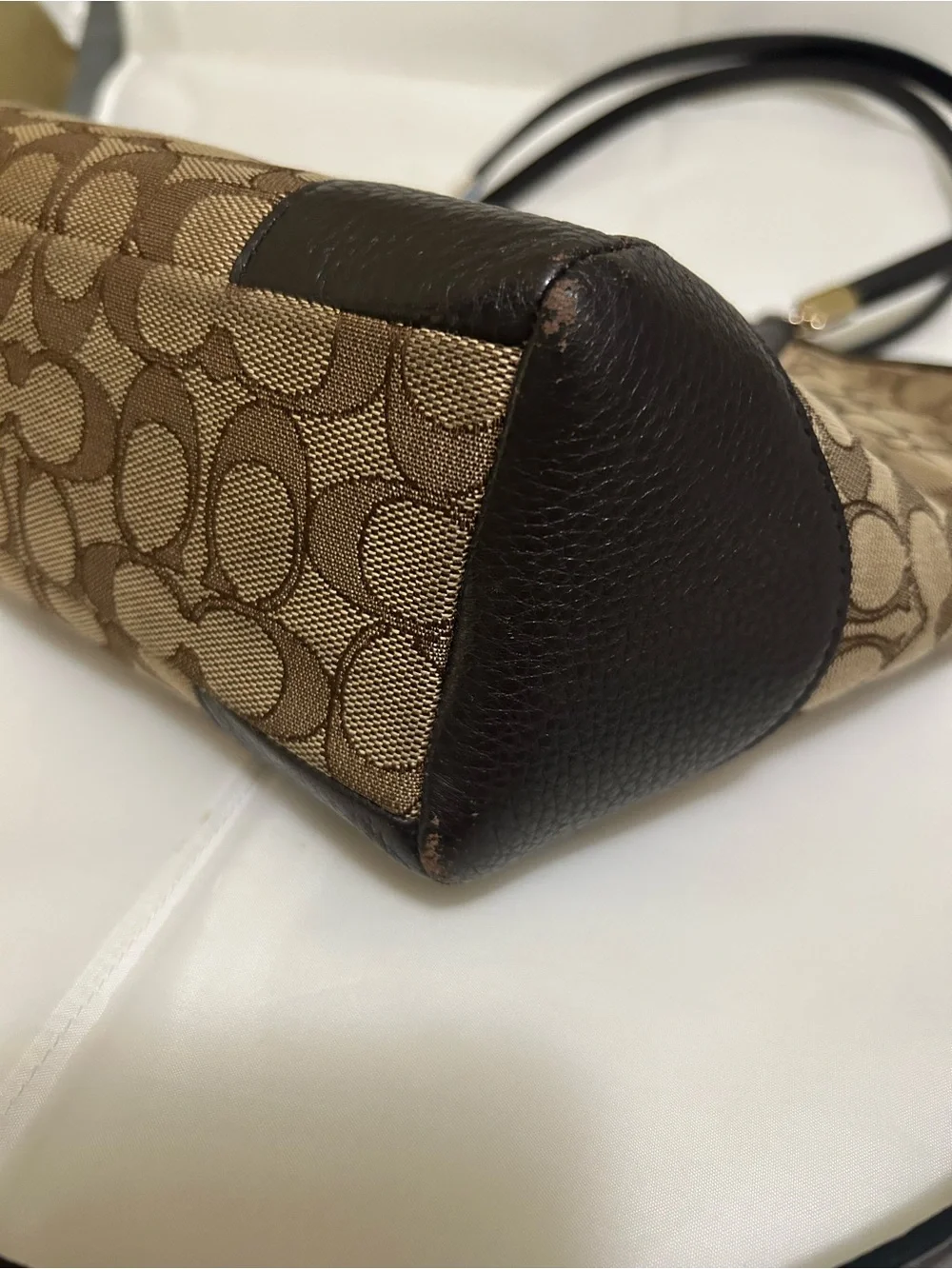 Authentic Coach Kelsey Satchel Brown Signature Canvas F36220